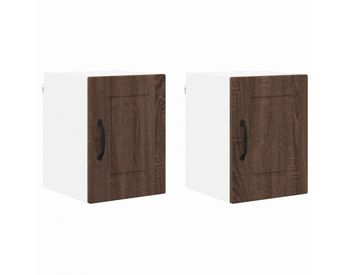 Sonata H Горен кухненски шкаф с рафт 2 pcs Кафяв дъб 30 x 31 x 40 см