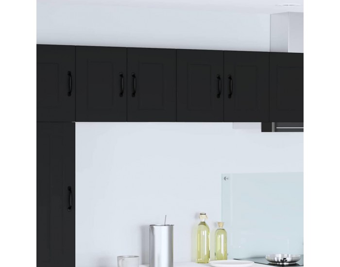 Sonata H Горен кухненски шкаф с рафт с врата 2 pcs Черно 60 x 31 x 40 см