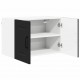 Sonata H Горен кухненски шкаф с рафт с врата 2 pcs Черно 60 x 31 x 40 см