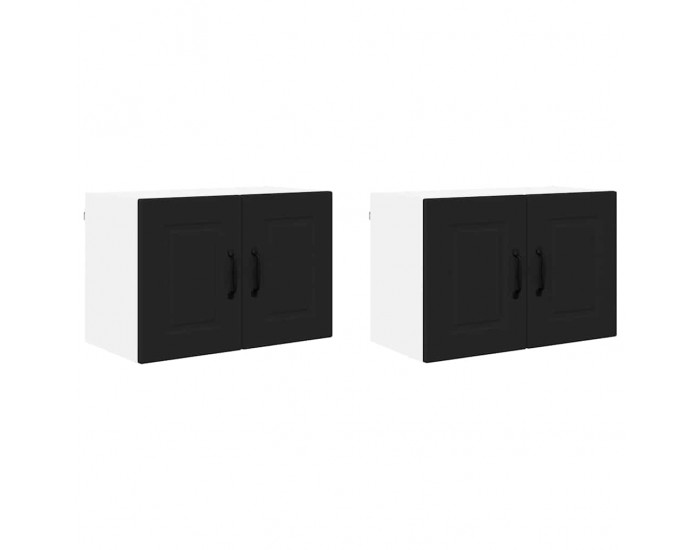Sonata H Горен кухненски шкаф с рафт с врата 2 pcs Черно 60 x 31 x 40 см