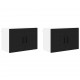 Sonata H Горен кухненски шкаф с рафт с врата 2 pcs Черно 60 x 31 x 40 см