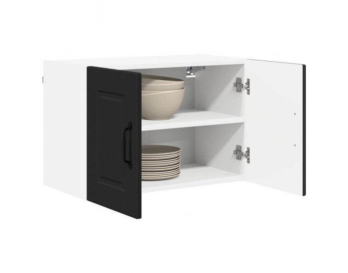 Sonata H Горен кухненски шкаф с рафт с врата 2 pcs Черно 60 x 31 x 40 см