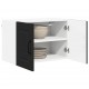 Sonata H Горен кухненски шкаф с рафт с врата 2 pcs Черно 60 x 31 x 40 см