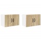 Sonata H Горен кухненски шкаф с рафт 2 pcs Сонома дъб 60 x 31 x 40 см