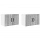Sonata H Горен кухненски шкаф с рафт 2 pcs Сив Сонома 60 x 31 x 40 см