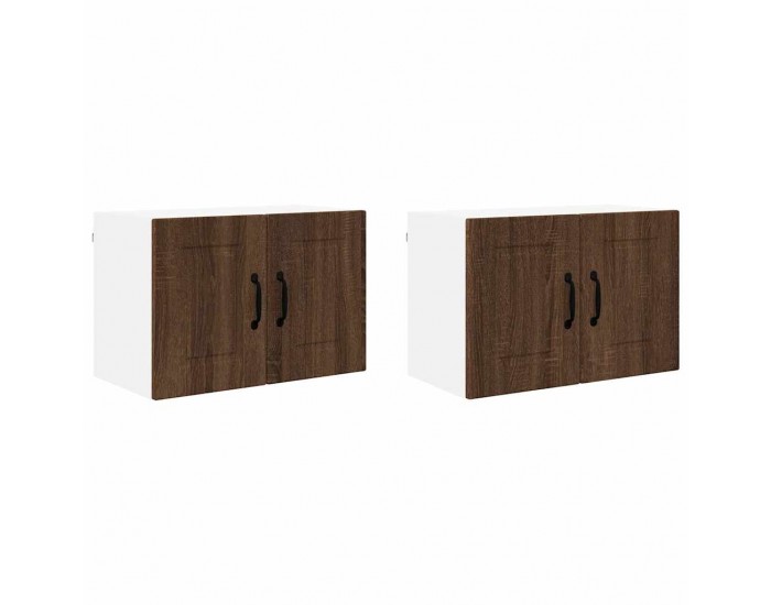 Sonata H Горен кухненски шкаф с рафт 2 pcs Кафяв дъб 60 x 31 x 40 см