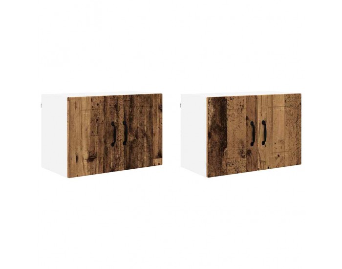 Sonata H Горен кухненски шкаф с рафт 2 pcs Старо дърво 60 x 31 x 40 см