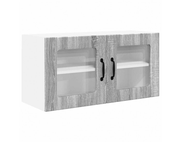 Sonata H Горен кухненски шкаф Сив Сонома 80 x 31 x 40 см Инженерно дърво