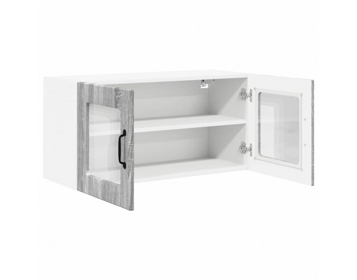 Sonata H Горен кухненски шкаф Сив Сонома 80 x 31 x 40 см Инженерно дърво