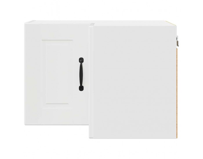 Sonata H Горен кухненски шкаф с рафт Лъскаво бяло 57 x 57 x 40 см