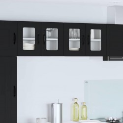 Sonata H Горен кухненски шкаф с рафт с врата 2 pcs Черно 60 x 31 x 40 см - Bucătării modulare
