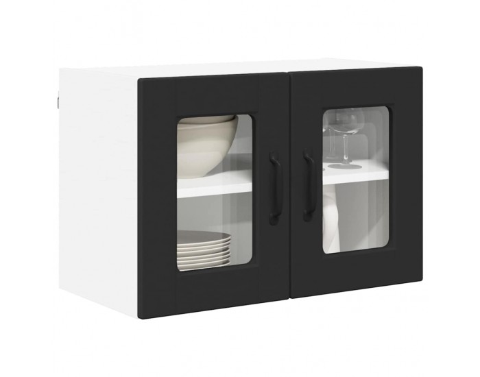 Sonata H Горен кухненски шкаф с рафт с врата 2 pcs Черно 60 x 31 x 40 см