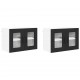 Sonata H Горен кухненски шкаф с рафт с врата 2 pcs Черно 60 x 31 x 40 см