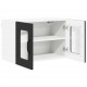 Sonata H Горен кухненски шкаф с рафт с врата 2 pcs Черно 60 x 31 x 40 см