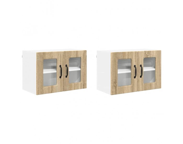 Sonata H Горен кухненски шкаф с рафт 2 pcs Сонома дъб 60 x 31 x 40 см