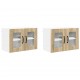 Sonata H Горен кухненски шкаф с рафт 2 pcs Сонома дъб 60 x 31 x 40 см