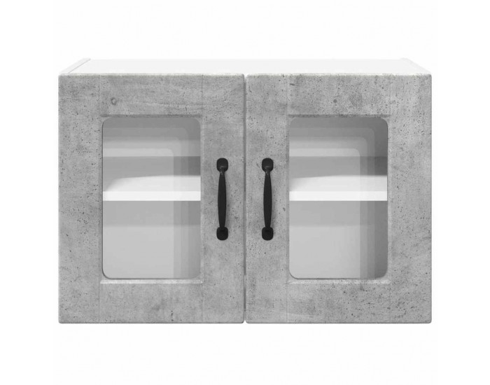 Sonata H Горен кухненски шкаф с рафт Циментено сиво 60 x 31 x 40 см