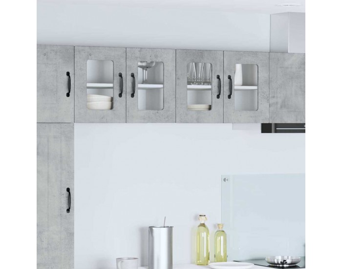 Sonata H Горен кухненски шкаф 2 pcs Циментено сиво 60 x 31 x 40 см
