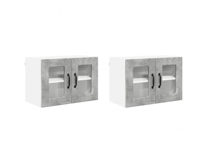 Sonata H Горен кухненски шкаф 2 pcs Циментено сиво 60 x 31 x 40 см