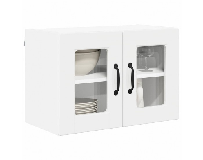 Sonata H Горен кухненски шкаф с рафт 2 pcs Лъскаво бяло 60 x 31 x 40 см