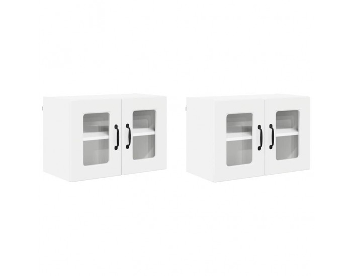 Sonata H Горен кухненски шкаф с рафт 2 pcs Лъскаво бяло 60 x 31 x 40 см