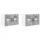 Sonata H Горен кухненски шкаф с рафт 2 pcs Сив Сонома 60 x 31 x 40 см
