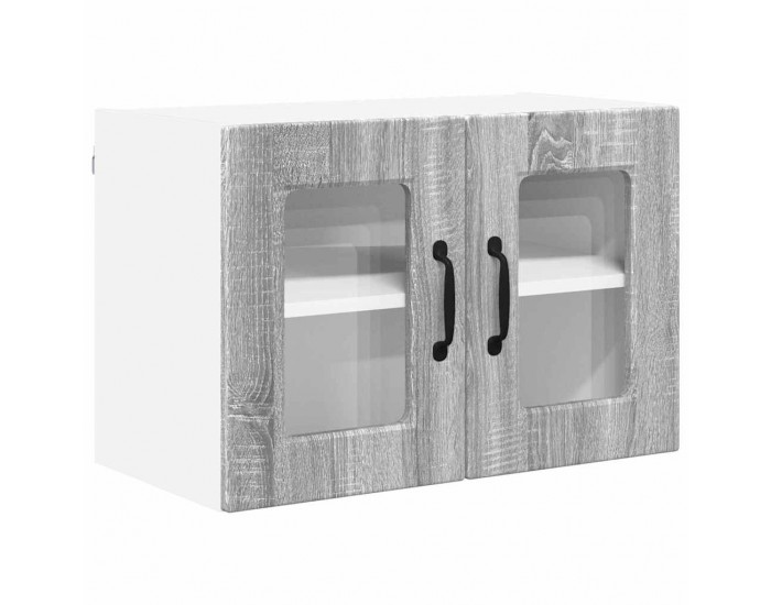 Sonata H Горен кухненски шкаф с рафт 2 pcs Сив Сонома 60 x 31 x 40 см