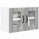 Sonata H Горен кухненски шкаф с рафт 2 pcs Сив Сонома 60 x 31 x 40 см