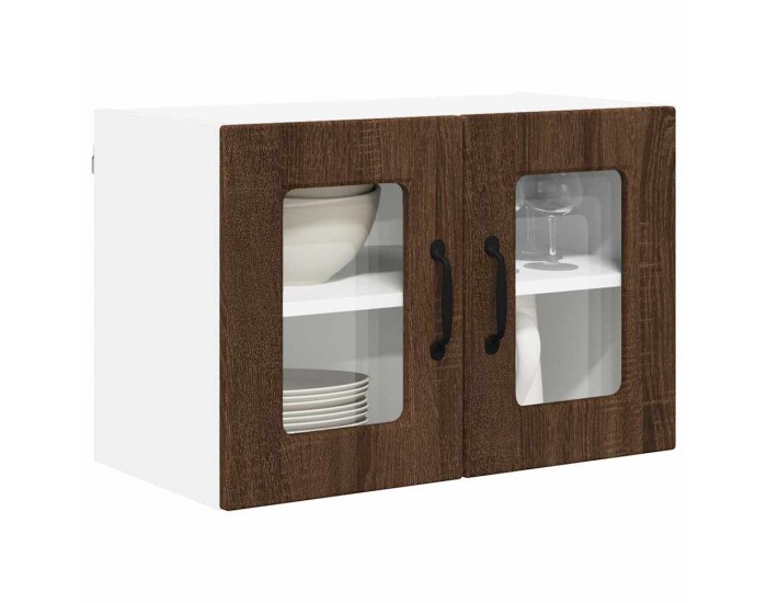 Sonata H Горен кухненски шкаф с рафт 2 pcs Кафяв дъб 60 x 31 x 40 см
