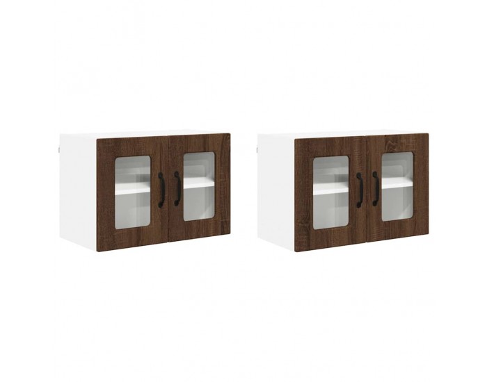 Sonata H Горен кухненски шкаф с рафт 2 pcs Кафяв дъб 60 x 31 x 40 см