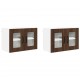 Sonata H Горен кухненски шкаф с рафт 2 pcs Кафяв дъб 60 x 31 x 40 см