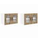 Sonata H Горен кухненски шкаф 2 pcs Дъб 60 x 31 x 40 см Инженерно дърво