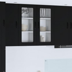 Sonata H Горен кухненски шкаф Черно 40 x 31 x 80 см Инженерно дърво - Bucătării modulare