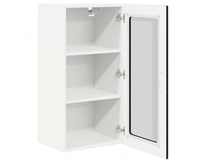 Sonata H Горен кухненски шкаф с рафт с врата 2 pcs Черно 40 x 31 x 80 см