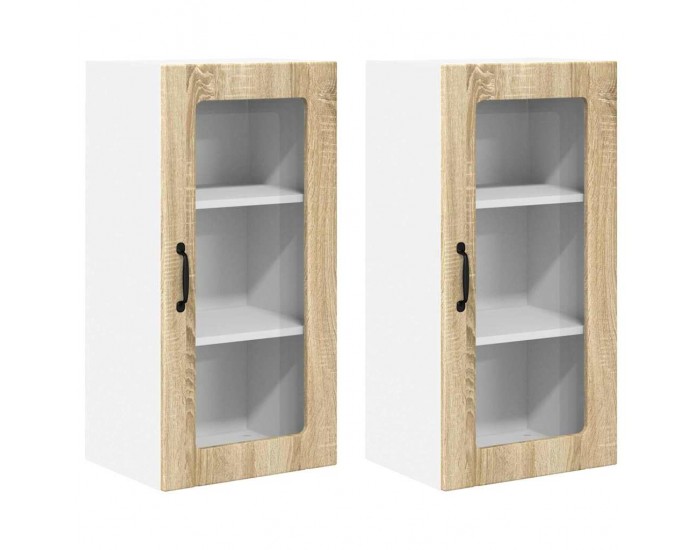 Sonata H Горен кухненски шкаф с рафт 2 pcs Сонома дъб 40 x 31 x 80 см