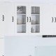 Sonata H Горен кухненски шкаф с рафт 2 pcs Лъскаво бяло 40 x 31 x 80 см