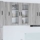 Sonata H Горен кухненски шкаф с рафт 2 pcs Сив Сонома 40 x 31 x 80 см