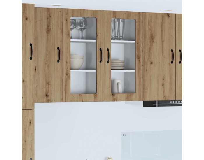 Sonata H Горен кухненски шкаф с рафт Дъб 40 x 31 x 80 см Инженерно дърво