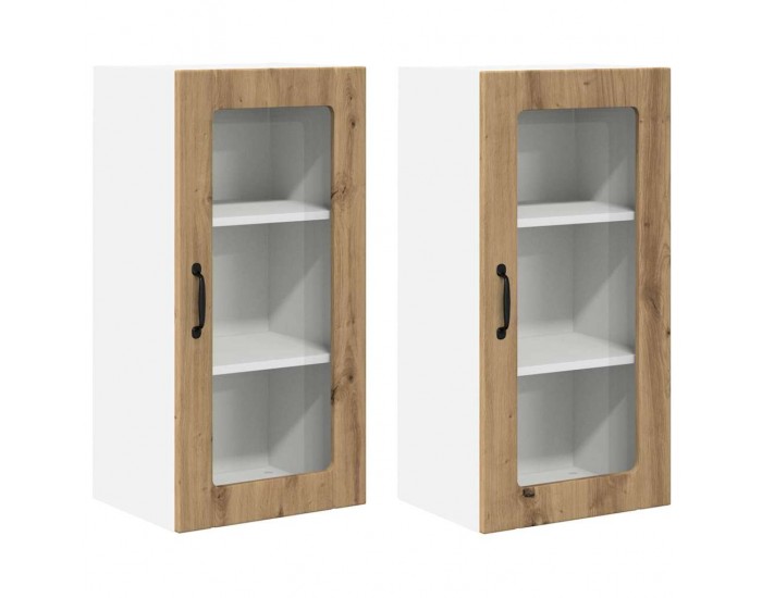 Sonata H Горен кухненски шкаф 2 pcs Дъб 40 x 31 x 80 см Инженерно дърво