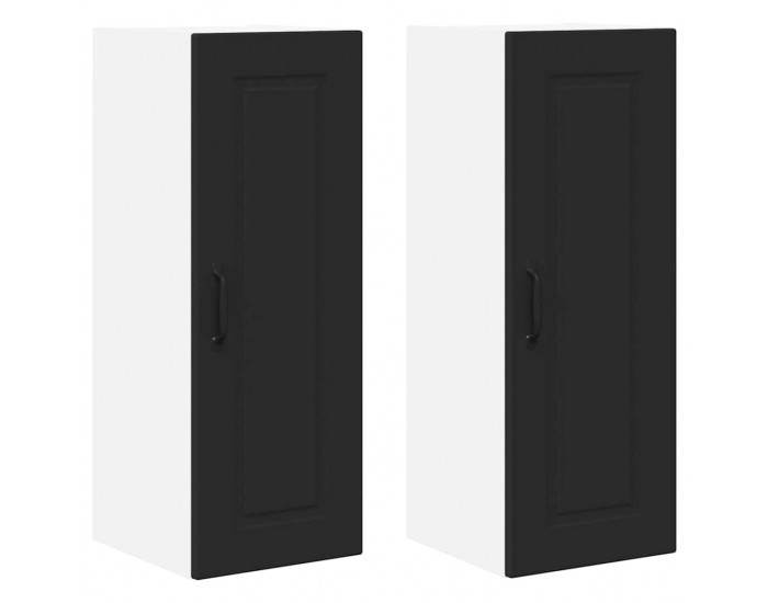 Sonata H Горен кухненски шкаф с рафт с врата 2 pcs Черно 30 x 31 x 80 см