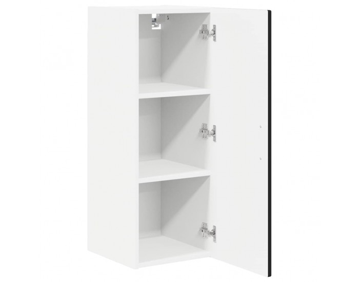 Sonata H Горен кухненски шкаф с рафт с врата 2 pcs Черно 30 x 31 x 80 см