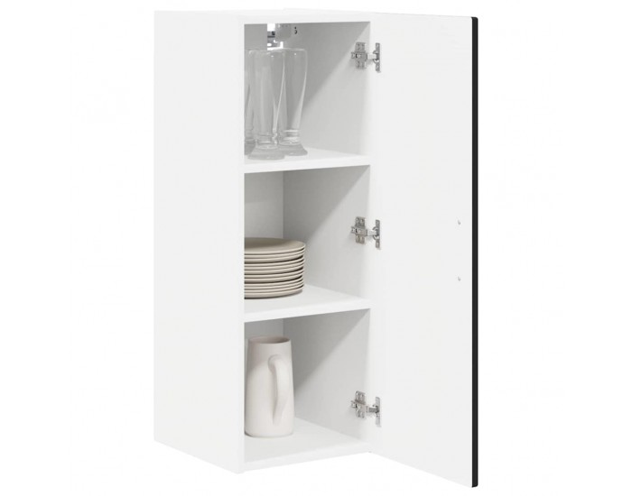 Sonata H Горен кухненски шкаф с рафт с врата 2 pcs Черно 30 x 31 x 80 см