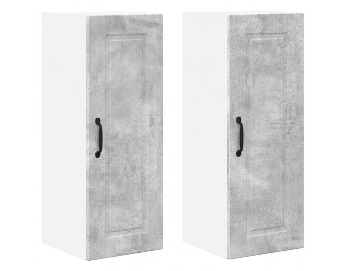 Sonata H Горен кухненски шкаф 2 pcs Циментено сиво 30 x 31 x 80 см