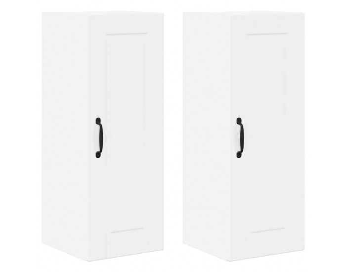 Sonata H Горен кухненски шкаф с рафт 2 pcs Лъскаво бяло 30 x 31 x 80 см