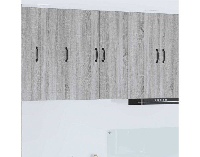 Sonata H Горен кухненски шкаф с рафт 2 pcs Сив Сонома 30 x 31 x 80 см