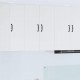 Sonata H Горен кухненски шкаф с рафт Лъскаво бяло 60 x 31 x 80 см