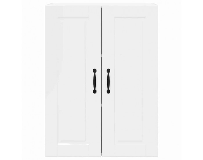 Sonata H Горен кухненски шкаф с рафт Лъскаво бяло 60 x 31 x 80 см