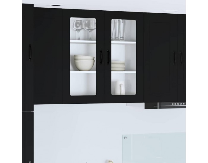 Sonata H Горен кухненски шкаф Черно 80 x 31 x 80 см Инженерно дърво