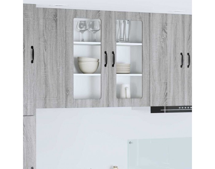 Sonata H Горен кухненски шкаф Сив Сонома 80 x 31 x 80 см Инженерно дърво