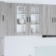 Sonata H Горен кухненски шкаф Сив Сонома 80 x 31 x 80 см Инженерно дърво
